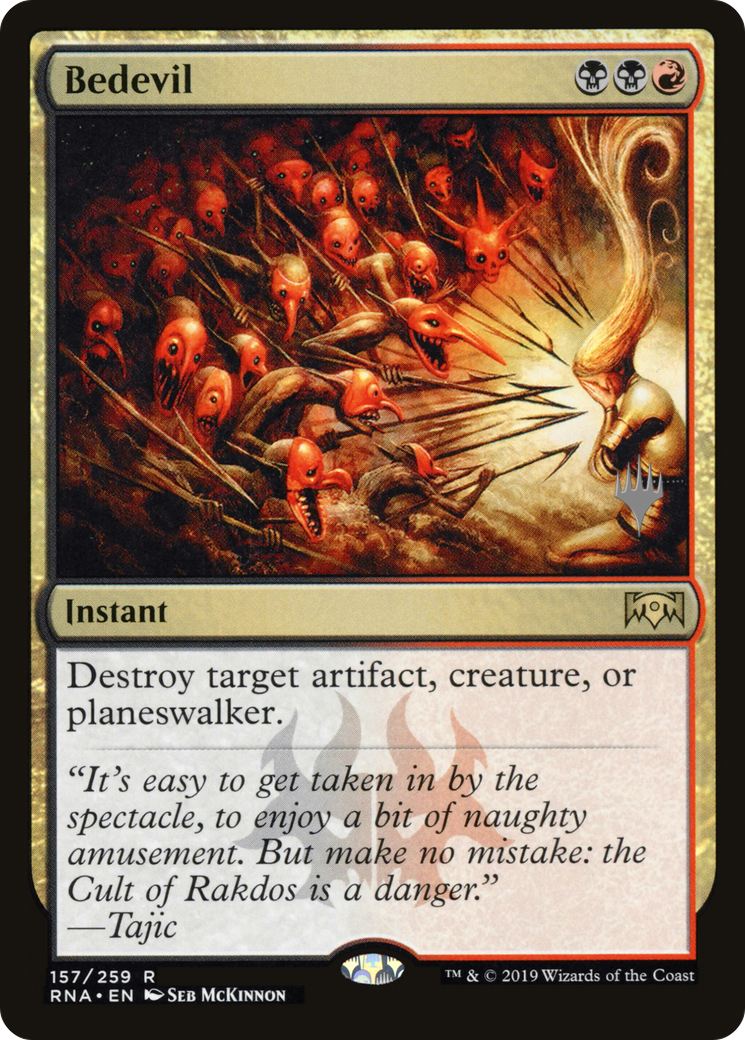 Bedevil (PPELD-157) [Promo Pack: Ravnica Allegiance Promos] Foil