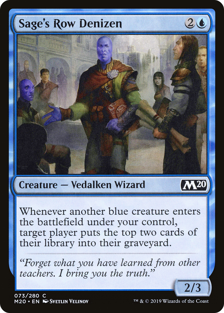 Sage's Row Denizen (M20-073) [Core Set 2020] Foil
