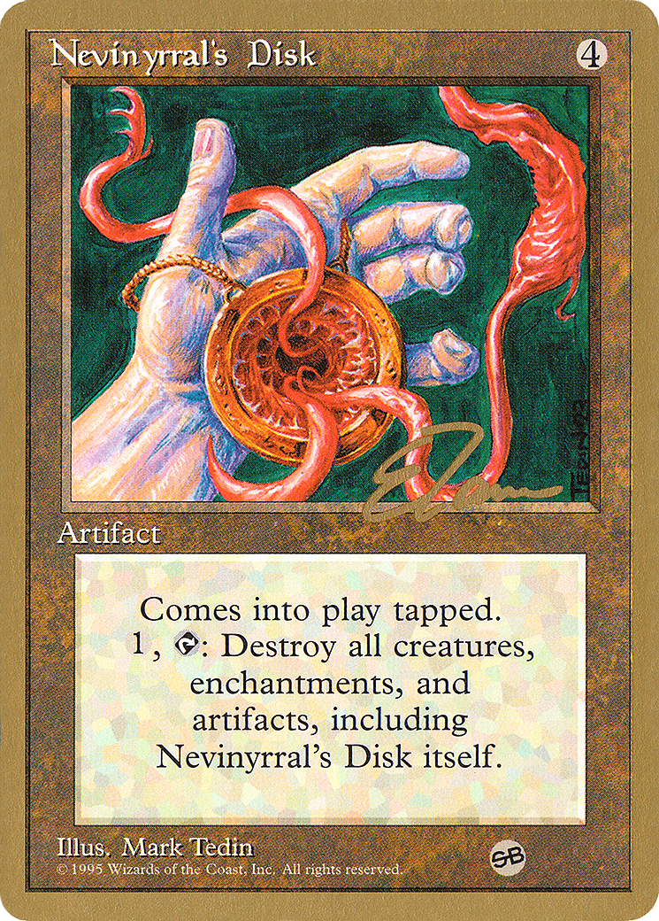 Nevinyrral's Disk - 1996 Eric Tam (4ED) (SB) [Pro Tour Collector Set]