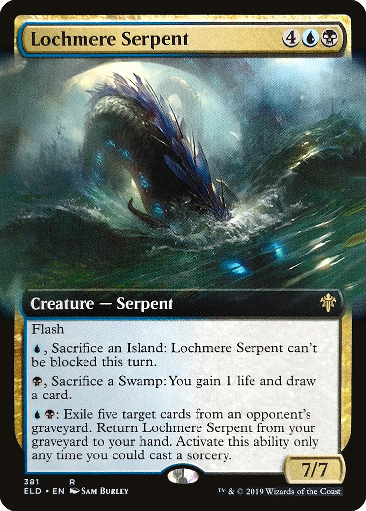 Lochmere Serpent (Extended Art) (ELD-381) [Throne of Eldraine] Foil