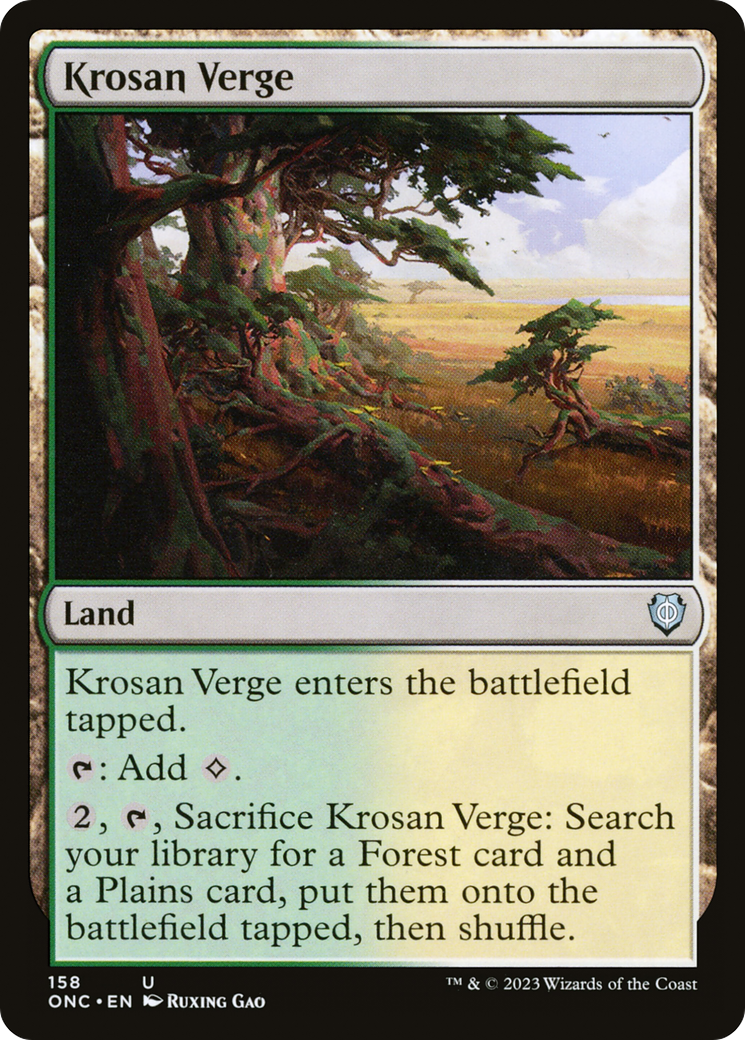 Krosan Verge (ONC-158) [Phyrexia: All Will Be One Commander]