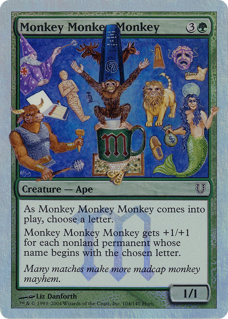 Monkey Monkey Monkey (Alternate Foil) (UNH-104) [Unhinged] Foil
