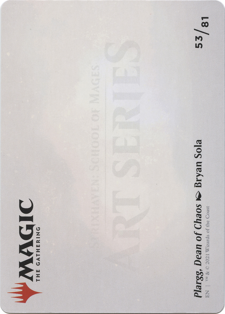 Plargg, Dean of Chaos // Plargg, Dean of Chaos (ASTX-053) (Borderless) [Strixhaven Art Series] Foil