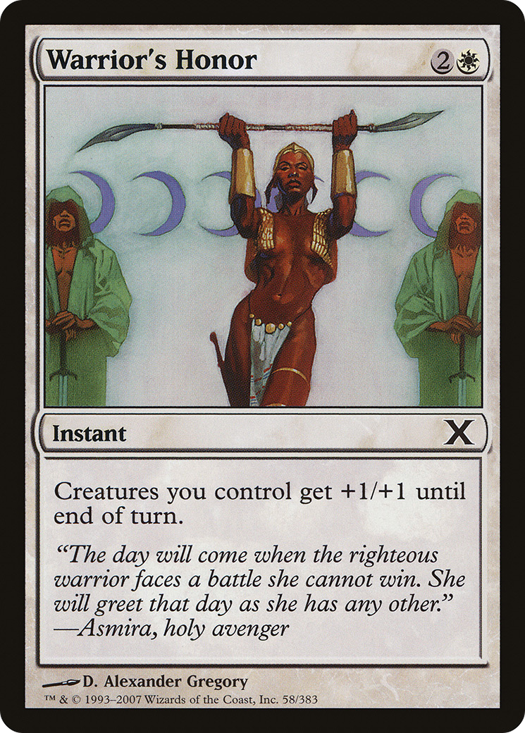 Warrior's Honor (10E-058) [Tenth Edition] Foil