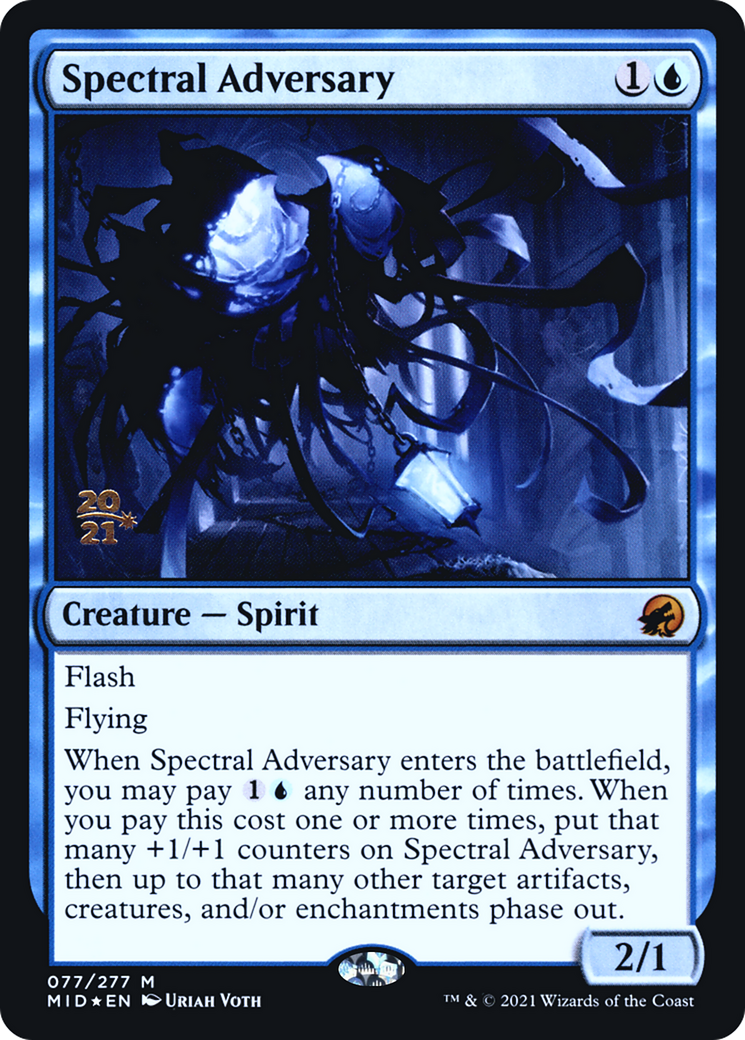 Spectral Adversary (PRE-077) [Innistrad: Midnight Hunt Promos] Foil