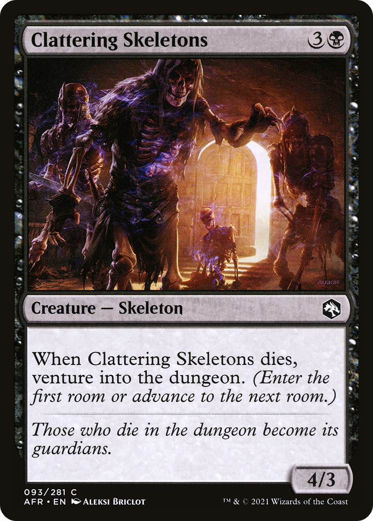 Clattering Skeletons - Foil [Adventures in the Forgotten Realms]