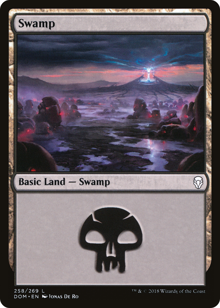 Swamp (DOM-258) [Dominaria] Foil