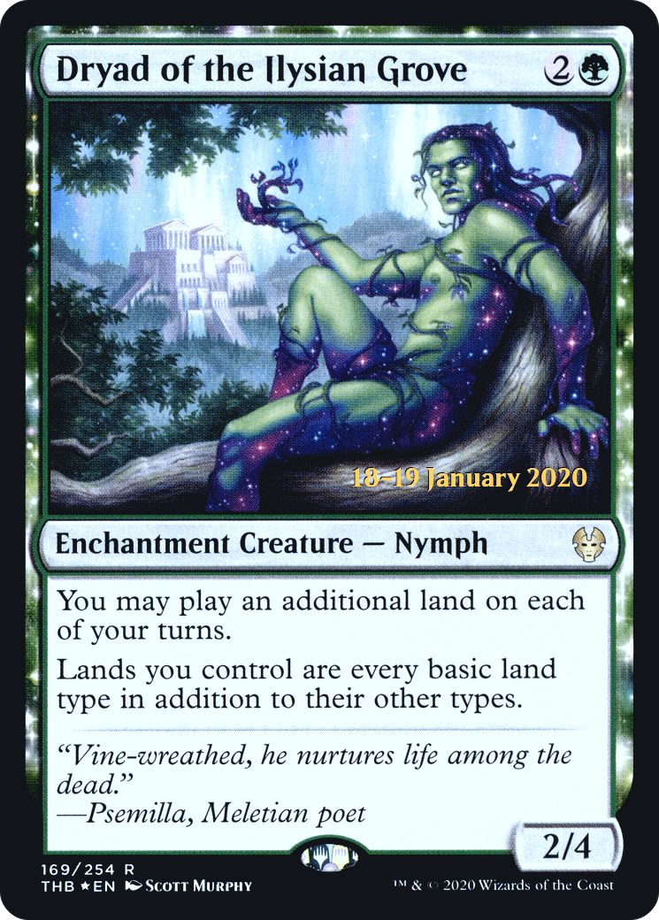 Dryad of the Ilysian Grove (PRE-169) [Theros Beyond Death Promos] Foil