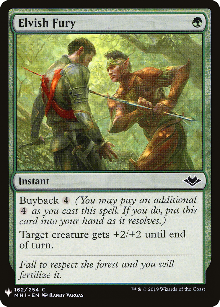 Elvish Fury (LIST-162) [The List]