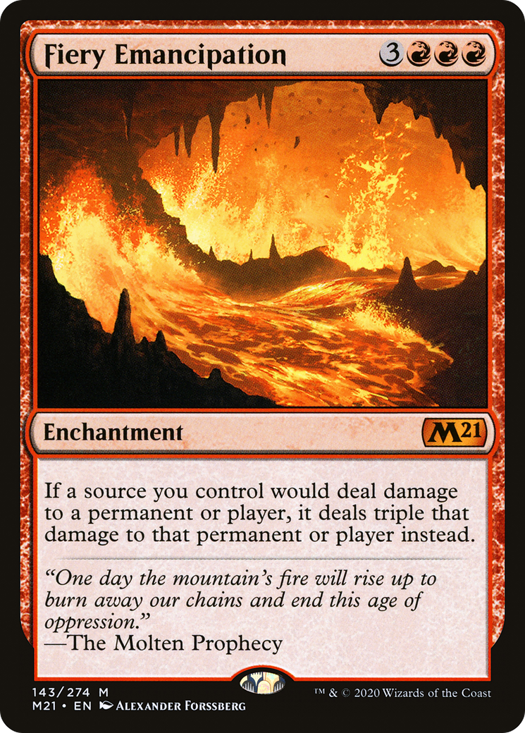 Fiery Emancipation (M21-143) [Core Set 2021] Foil