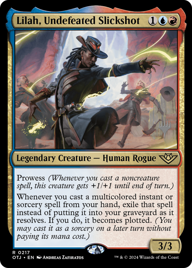 Lilah, Undefeated Slickshot (PPOTJ-217) [Promo Pack: Outlaws of Thunder Junction Promos] Foil