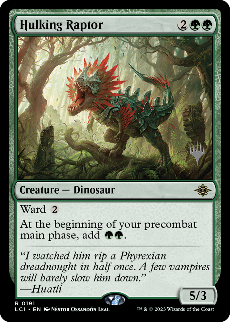 Hulking Raptor (PPLCI-191) [Promo Pack: The Lost Caverns of Ixalan Promos] Foil