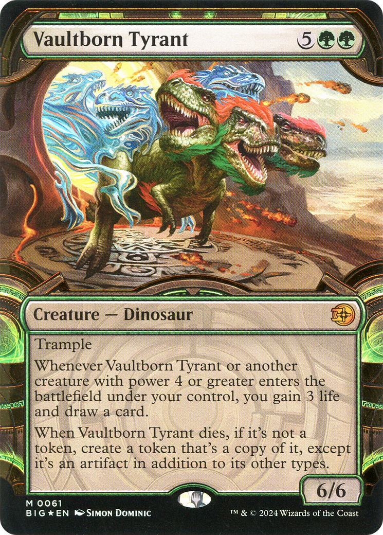 Vaultborn Tyrant (Showcase) (Raised Foil) (BIG-061) [The Big Score] Foil