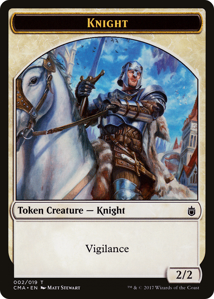 Knight Token (CMA-002) [Commander Anthology Tokens]