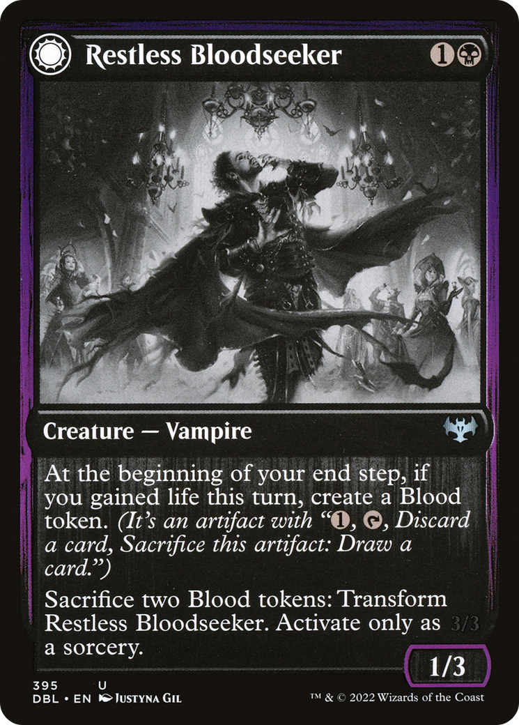 Restless Bloodseeker (DBL-395) [Innistrad: Double Feature] Foil