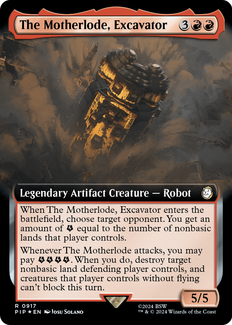 The Motherlode, Excavator (Extended Art) (Surge Foil) (PIP-917) [Fallout] Foil