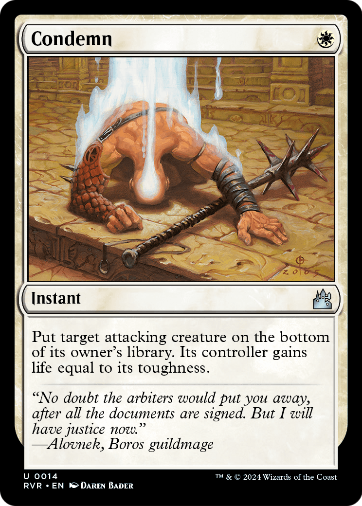 Condemn - Foil [Ravnica Remastered]