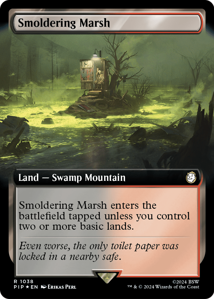 Smoldering Marsh (Extended Art) (Surge Foil) (PIP-1038) [Fallout] Foil