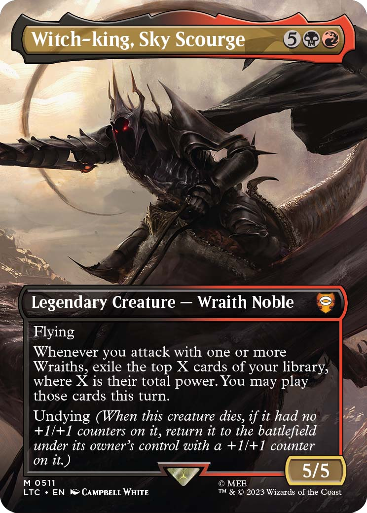 Witch-king, Sky Scourge (Borderless) (LTC-511) [Tales of Middle-earth Commander] Foil