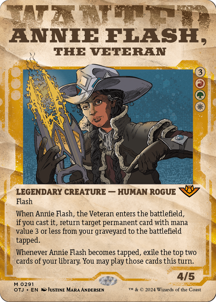 Annie Flash, the Veteran (Showcase) (OTJ-291) (Borderless) [Outlaws of Thunder Junction]