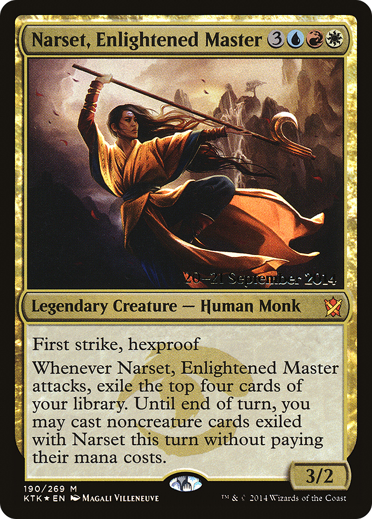 Narset, Enlightened Master (PRE-190) [Khans of Tarkir Promos] Foil
