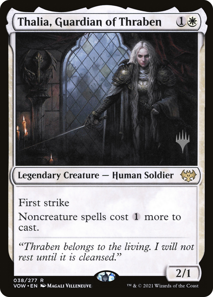 Thalia, Guardian of Thraben (PPDMU-038) [Promo Pack: Innistrad: Crimson Vow Promos] Foil