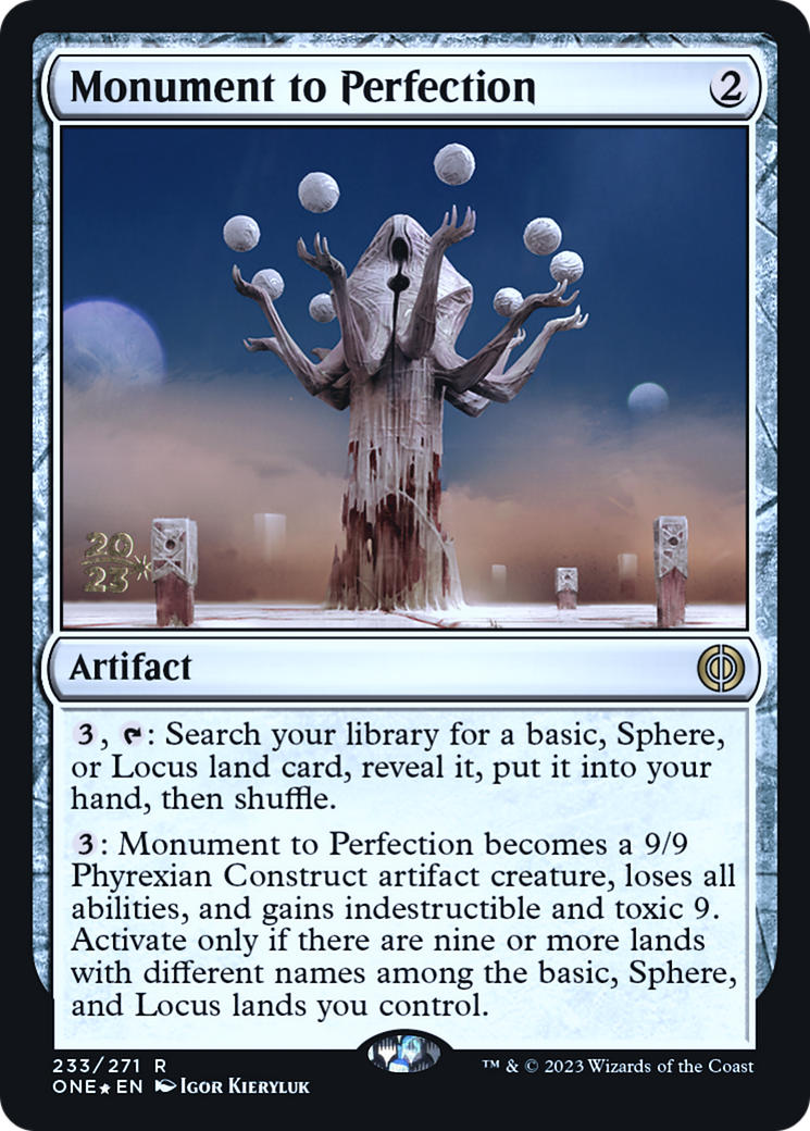 Monument to Perfection (PRE-233) [Phyrexia: All Will Be One Promos] Foil