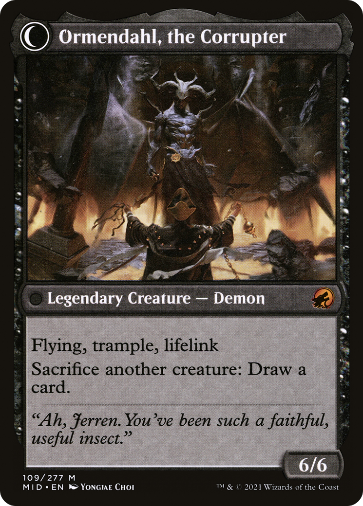 Jerren, Corrupted Bishop (MID-109) [Innistrad: Midnight Hunt] Foil
