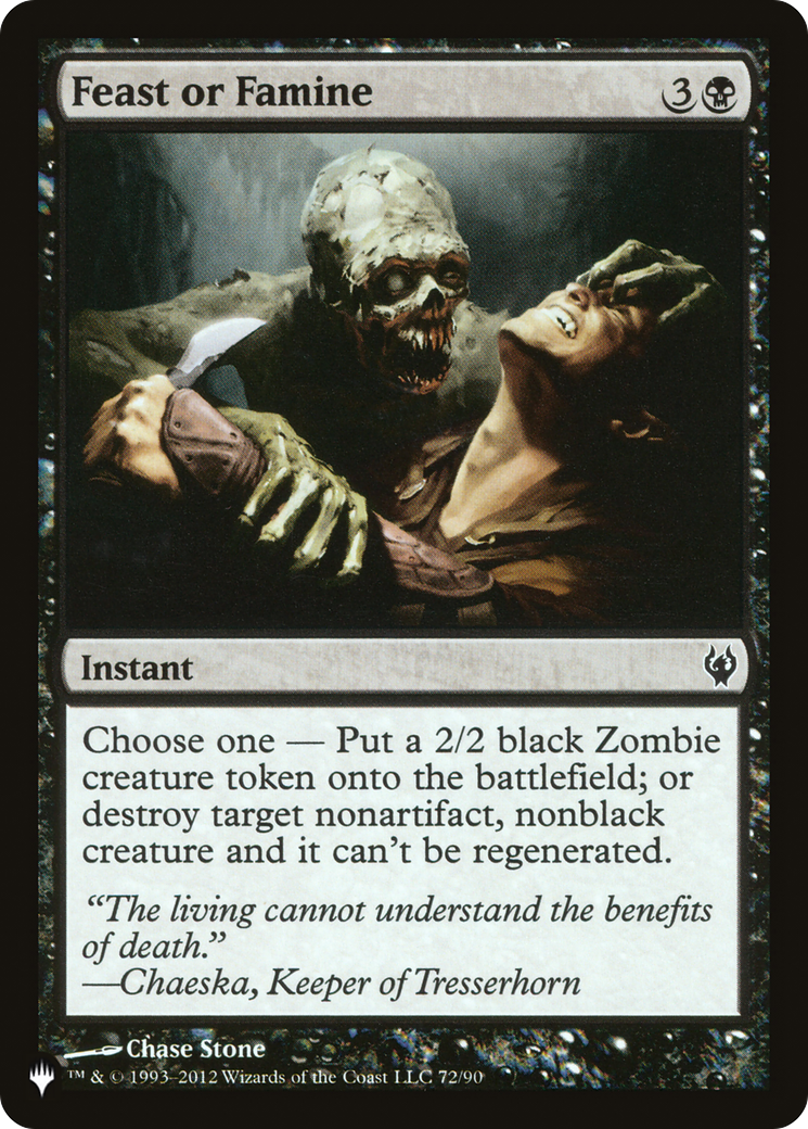 Feast or Famine (LIST-72/90) [The List]