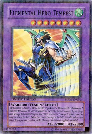 Elemental HERO Tempest (Rare) (MF02-EN001) - Mattel Action Figure Promos: Series 2 Limited