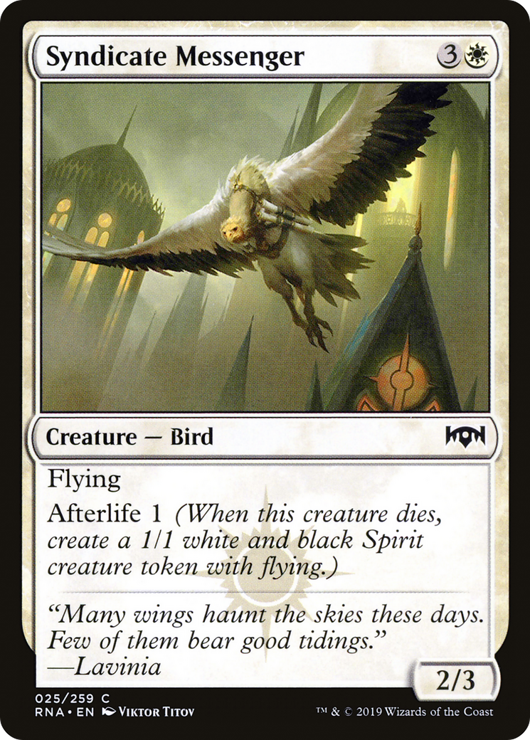 Syndicate Messenger (RNA-025) [Ravnica Allegiance] Foil