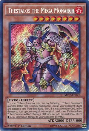 Thestalos the Mega Monarch (Secret Rare) (MP15-EN021) - 2015 Mega-Tins Mega Pack 1st Edition