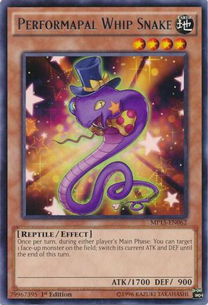 Performapal Whip Snake (Rare) (MP15-EN062) - 2015 Mega-Tins Mega Pack 1st Edition