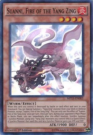 Suanni, Fire of the Yang Zing (Super Rare) (MP15-EN083) - 2015 Mega-Tins Mega Pack 1st Edition