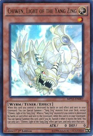 Chiwen, Light of the Yang Zing (Ultra Rare) (MP15-EN087) - 2015 Mega-Tins Mega Pack 1st Edition