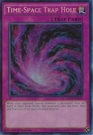 Time-Space Trap Hole (Secret Rare) (MP15-EN119) - 2015 Mega-Tins Mega Pack 1st Edition