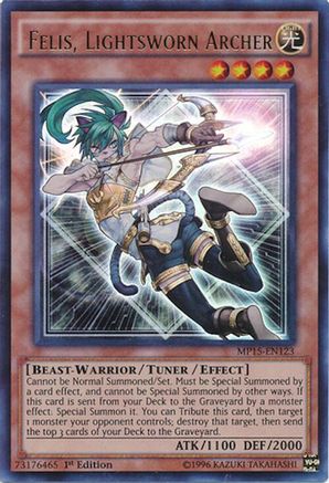 Felis, Lightsworn Archer (Ultra Rare) (MP15-EN123) - 2015 Mega-Tins Mega Pack 1st Edition