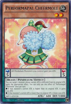 Performapal Cheermole (Rare) (MP15-EN126) - 2015 Mega-Tins Mega Pack 1st Edition