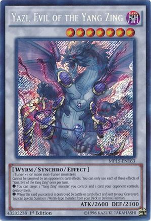 Yazi, Evil of the Yang Zing (Secret Rare) (MP15-EN163) - 2015 Mega-Tins Mega Pack 1st Edition