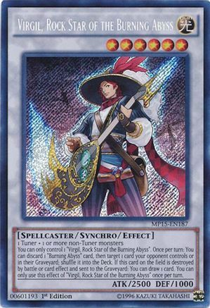 Virgil, Rock Star of the Burning Abyss (Secret Rare) (MP15-EN187) - 2015 Mega-Tins Mega Pack 1st Edition