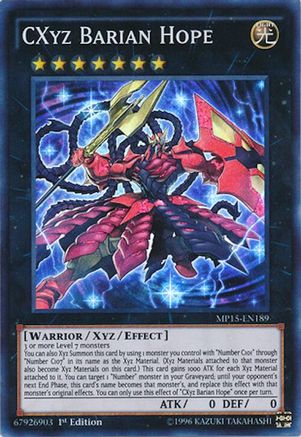 CXyz Barian Hope (Super Rare) (MP15-EN189) - 2015 Mega-Tins Mega Pack 1st Edition
