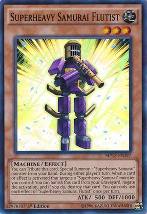 Superheavy Samurai Flutist (Super Rare) (MP15-EN197) - 2015 Mega-Tins Mega Pack 1st Edition