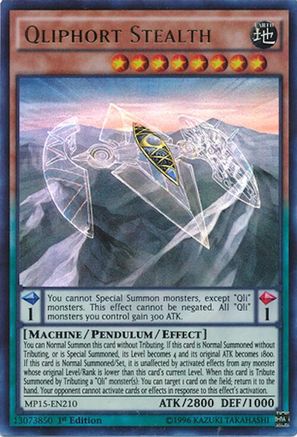 Qliphort Stealth (Ultra Rare) (MP15-EN210) - 2015 Mega-Tins Mega Pack 1st Edition