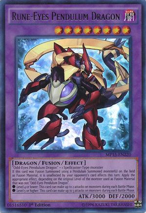 Rune-Eyes Pendulum Dragon (Ultra Rare) (MP15-EN220) - 2015 Mega-Tins Mega Pack 1st Edition