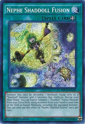 Nephe Shaddoll Fusion (Secret Rare) (MP15-EN230) - 2015 Mega-Tins Mega Pack 1st Edition