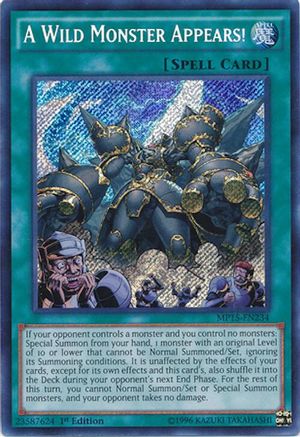 A Wild Monster Appears! (Secret Rare) (MP15-EN234) - 2015 Mega-Tins Mega Pack 1st Edition