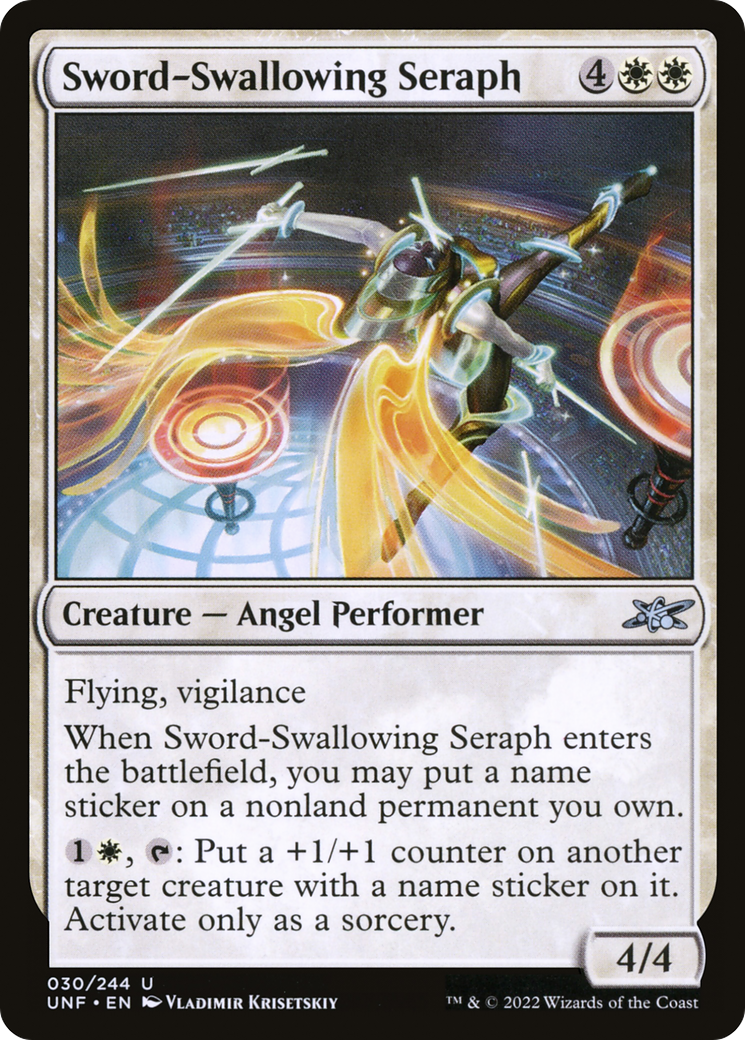 Sword-Swallowing Seraph - Foil [Unfinity]
