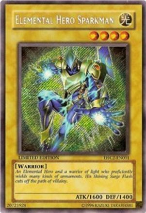 Elemental HERO Sparkman (Secret Rare) (EHC2-EN001) - Elemental Hero Collection 2 Limited