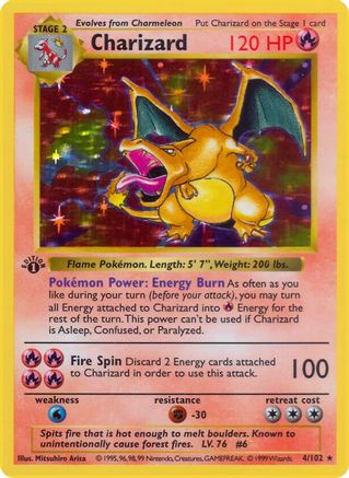 Charizard (4/102) [Base Set Shadowless] 1st Edition Holofoil - Holo Rare