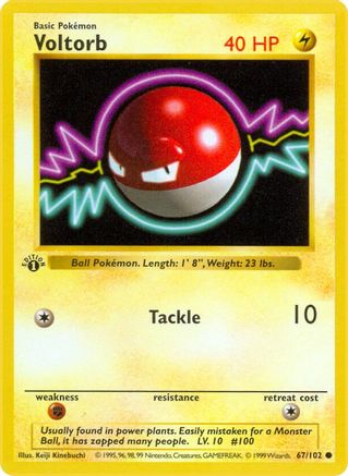 Voltorb (067/102) [Base Set Shadowless] 1st Edition - Common